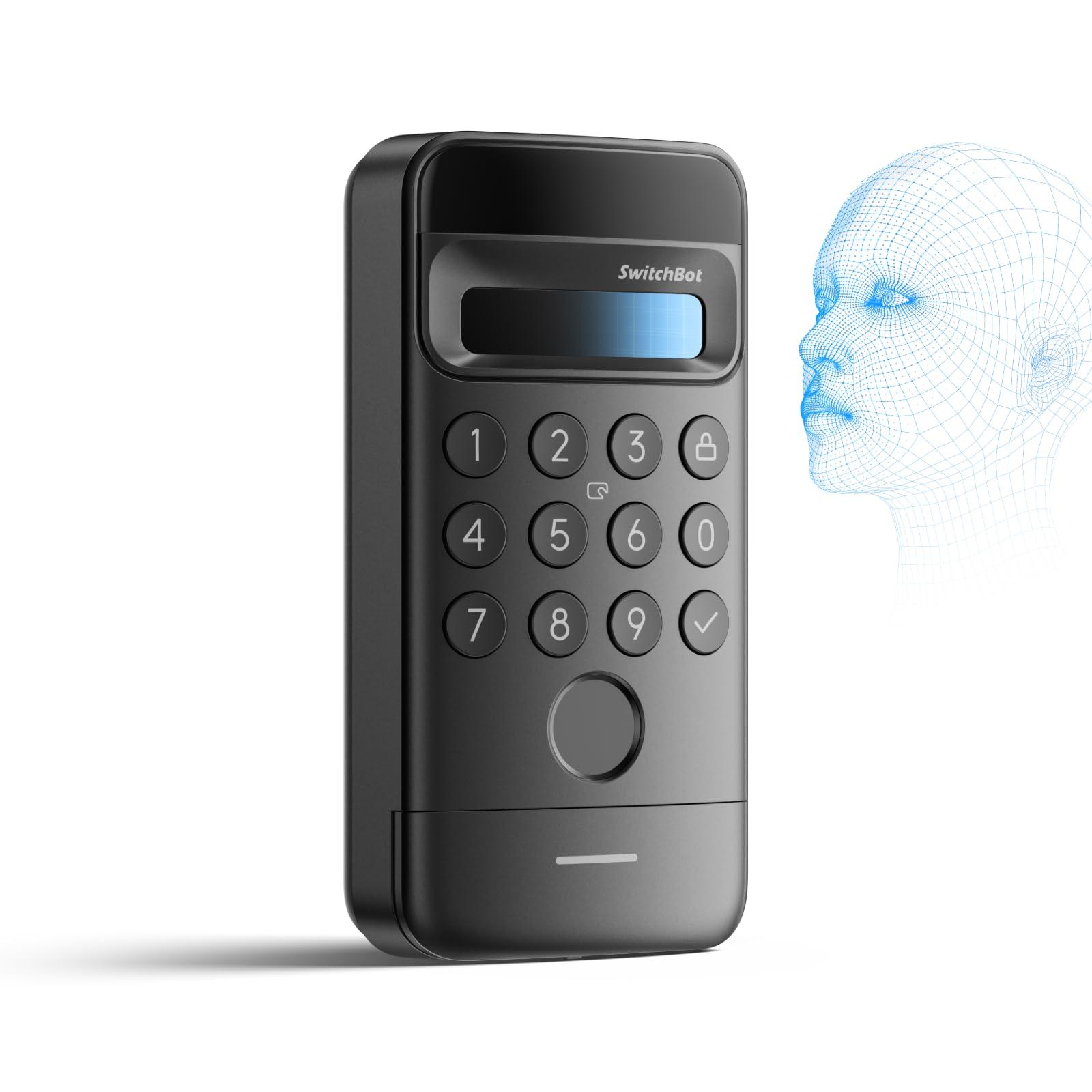 

SwitchBot Face Recognition Fingerprint PIN Smart Lock SwitchBot Door Transportation IC No Installation Easy Installation Pad, Recognition, Code, - чёрный
