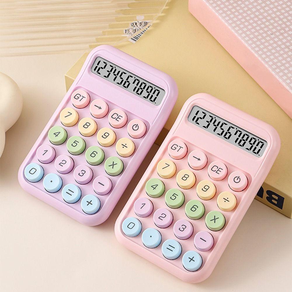 10-digit Display Mechanical Keyboard Calculator Gradient Color Student Calculator Student Use
