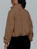 2025 European & American Women's Fleece-Lined Stand-Up Collar Sports Jacket
