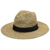 Fashion Woven Straw Hat With Wide Brim And Strap Decoration For Daily Wear