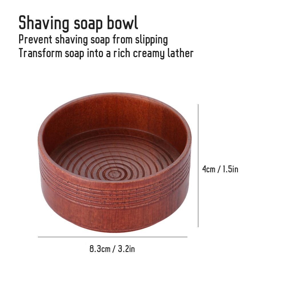Bol à savon de rasage en bois, tasse, outil naturel pour homme, rasoir, mousse nettoyante, rond
