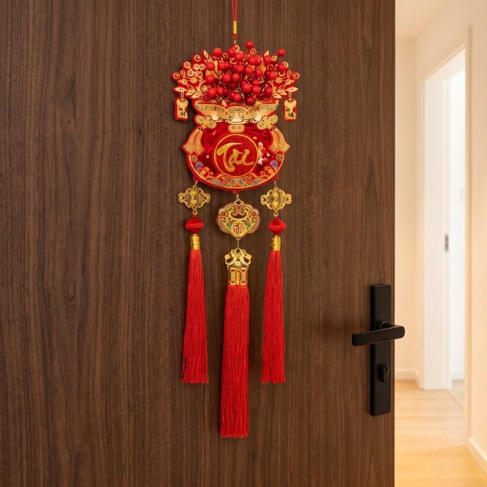with Tassel Chinese New Year Decoration Lucky Bag Shape Festive Hanging Ornaments Entry Door