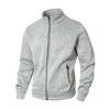 Men's Stand Collar sweatshirts casual zipper Cardigan Jacket outdoor Long Sleeve Solid Color Pullover Lightweight Streetwear