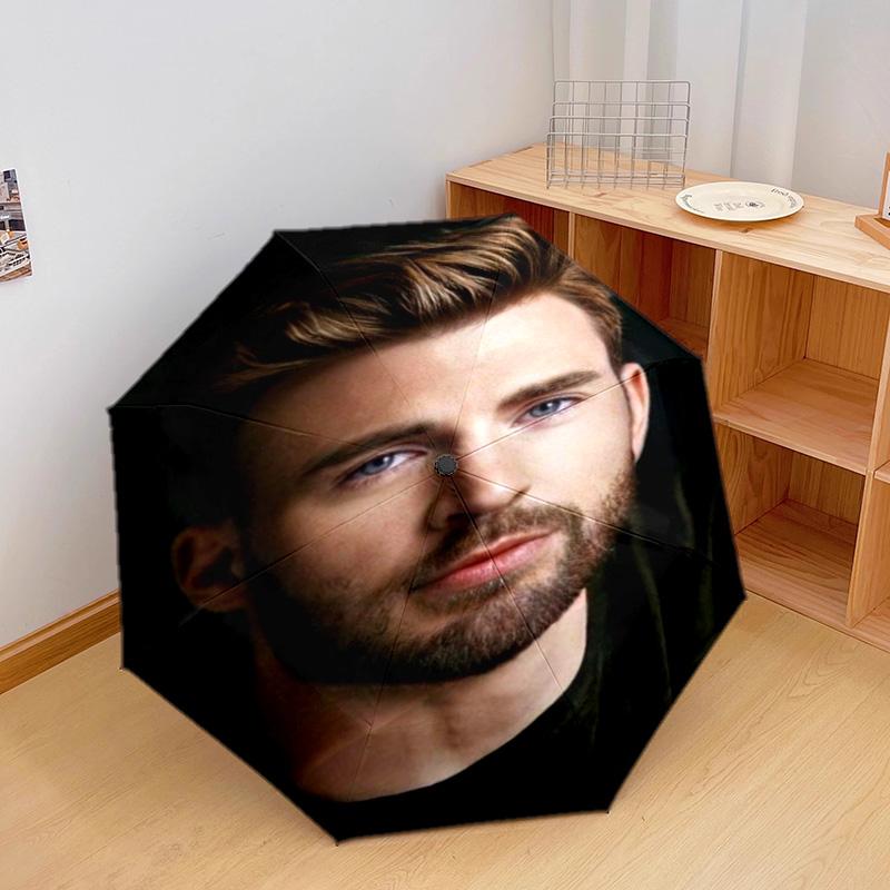 Chris Evans Automatic Umbrella - Suitable Travel Outdoor Portable Umbrella Birthday Gift Daily Essentials