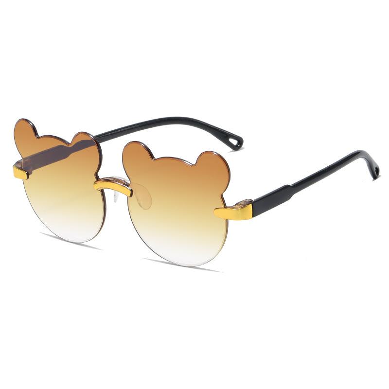 Children's Glasses, Sunglasses, UV375 Resistant, Fashionable and Cute for Boys and Girls, Baby Teddy Bear Ears, Sunglasses