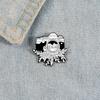 Retro Distinctive Black And White Camera Brooch Beautifully Crafted Alloy Pin For Apparel Stylish