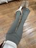 Women's Slimming Low-Waist Gray Flare Yoga Pants - 2026 Spring Collection
