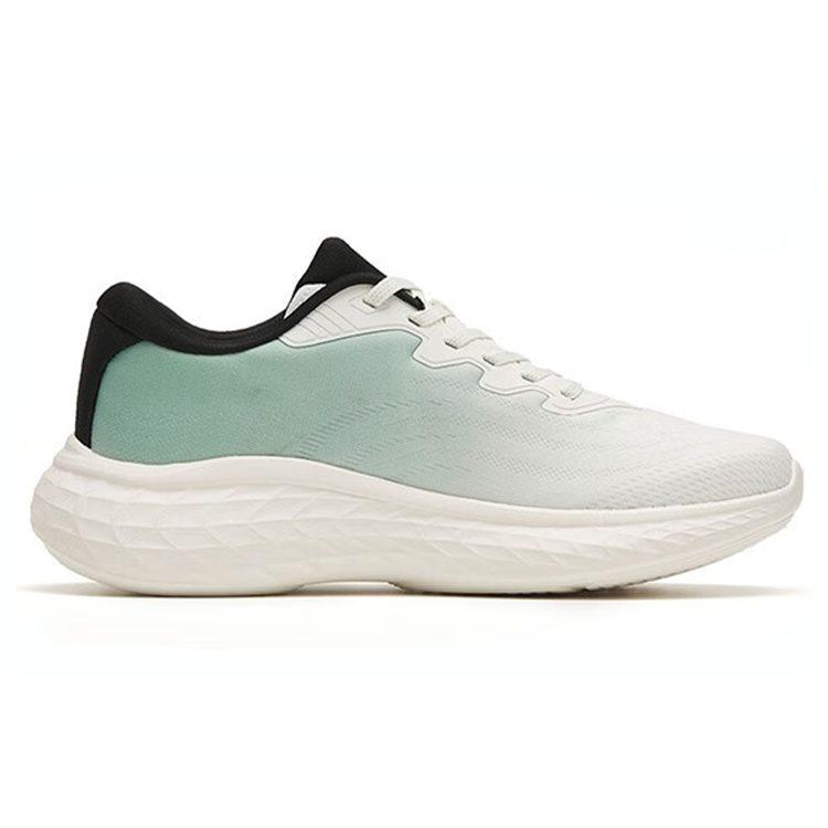 Anta Cushioning Slip Resistant And Breathable Low top Running Shoes Men's White Green 912315572-4