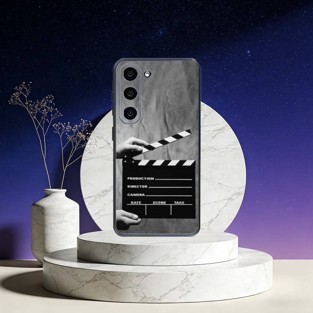 Movie Clapperboard Clapper Board Phone Case For Samsung Galaxy A73,A72,A71,A70,A53,A52,A51,Others Soft Black Cover