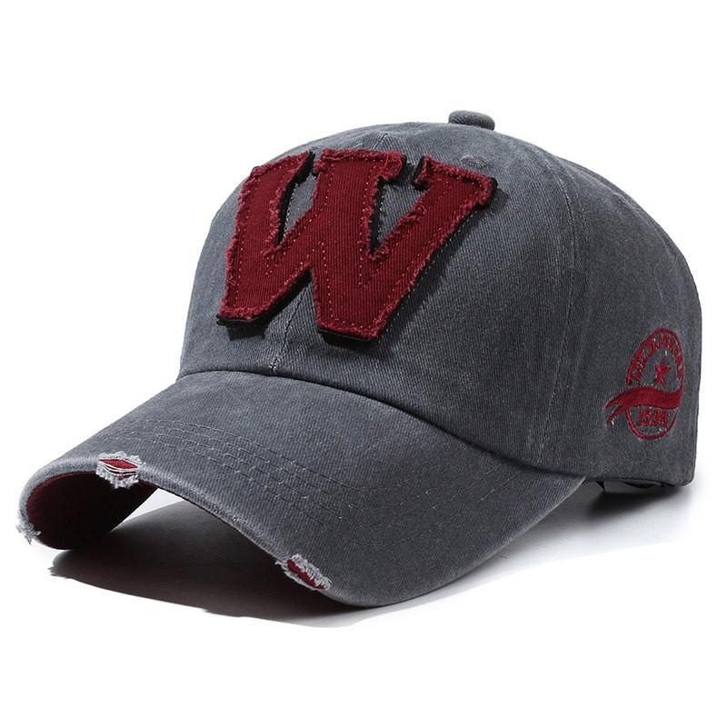 Fashion W cap retro old washed personality popular men's and women's baseball caps outdoor sunshade sun protection caps