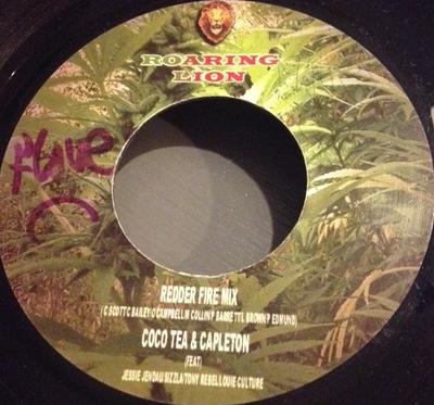 7inch Record COCOA TEA & CAPLETON - Redder Fire Mix NONE Roaring Lion Re Unknown Reggae, Ska & Dub Used