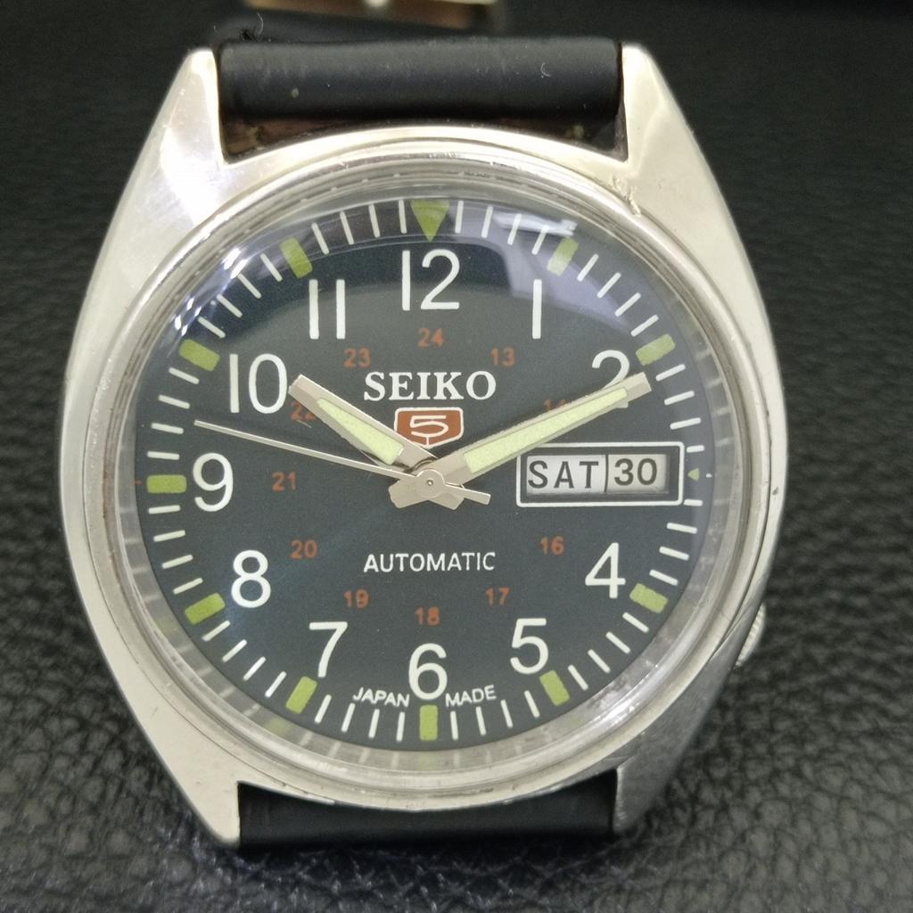AUTOMATIC VINTAGE SEIKO 5 JAPAN 6309A MENS BLUE COLOR DIAL WATCH A701236-5 R206a-a701236
