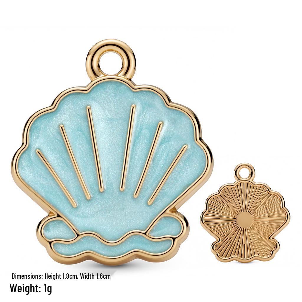Colorful Alloy Ocean Charm Pendant for DIY Bracelets & Keychains