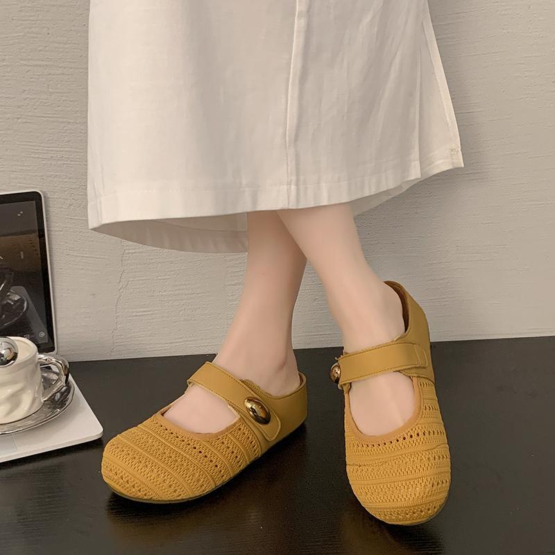 Fashion New Women's Slippers Comfortable Mesh Fabric Women's Shoes Slippers Fashion Summer Women's Shoes Baotou Slippers