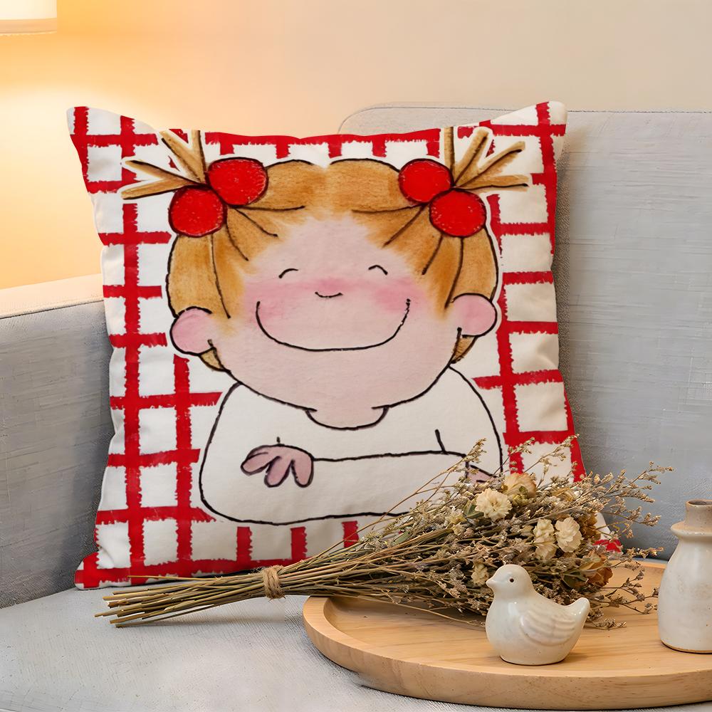 Cushion Cover  Linen  SkinFriendly Soft Decorative Case for Sofa Home Decor Cute CCoco and Wondrous Gang Pillow cover