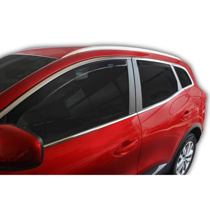 Air Deflectors - SCOUTT - Renault Kadjar - Smoked - Reinforced Acrylic - Easy Installation