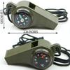 Emergency Survival Whistle 3-in-1 Emergency Whistles with Compass Thermometer Loud Safety Whistle Lanyard for Outdoor Hiking edc