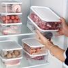 Airtight Plastic Food Storage Box Square Fridge Organizer for Vegetables Fruits Meat Sealed Container