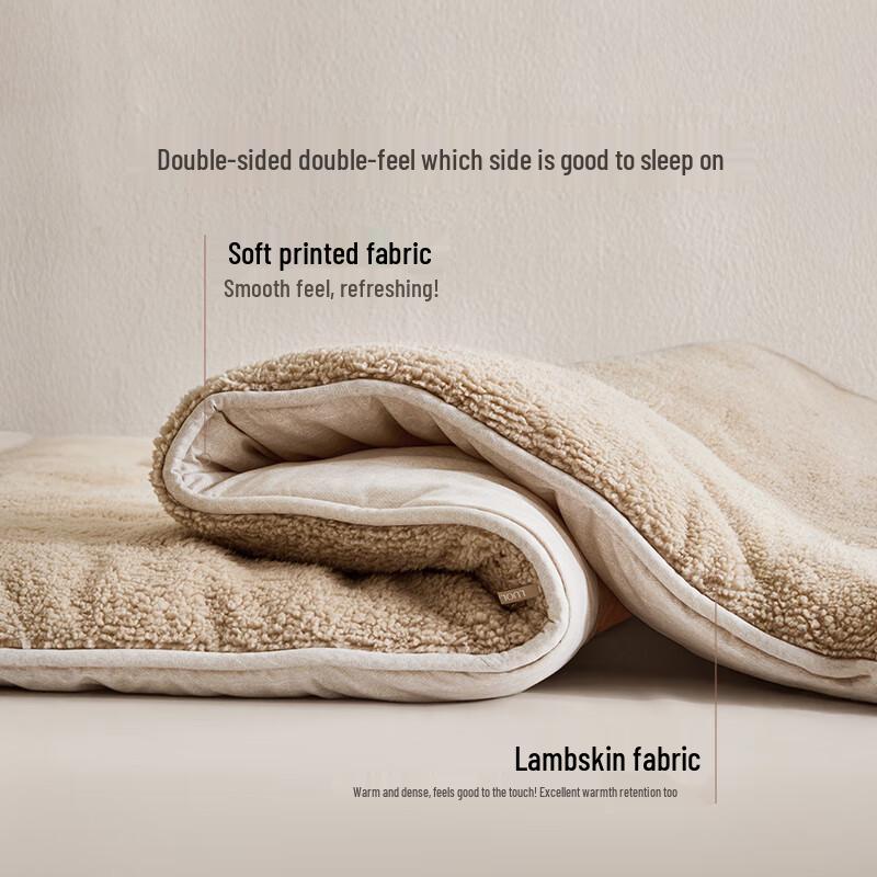 LUOLAI Home Textiles Class A Antibacterial 100% Wool Lamb Fleece Winter Quilt