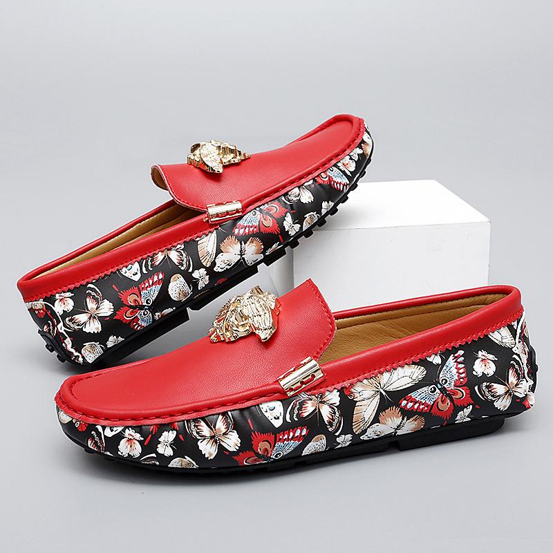 Fashion Designer Mens Genuine Leather Boys Teens Luxury Brand 35~48 Casual Brand Shoes for Men Women Driving Male Moccasin Flats Loafers