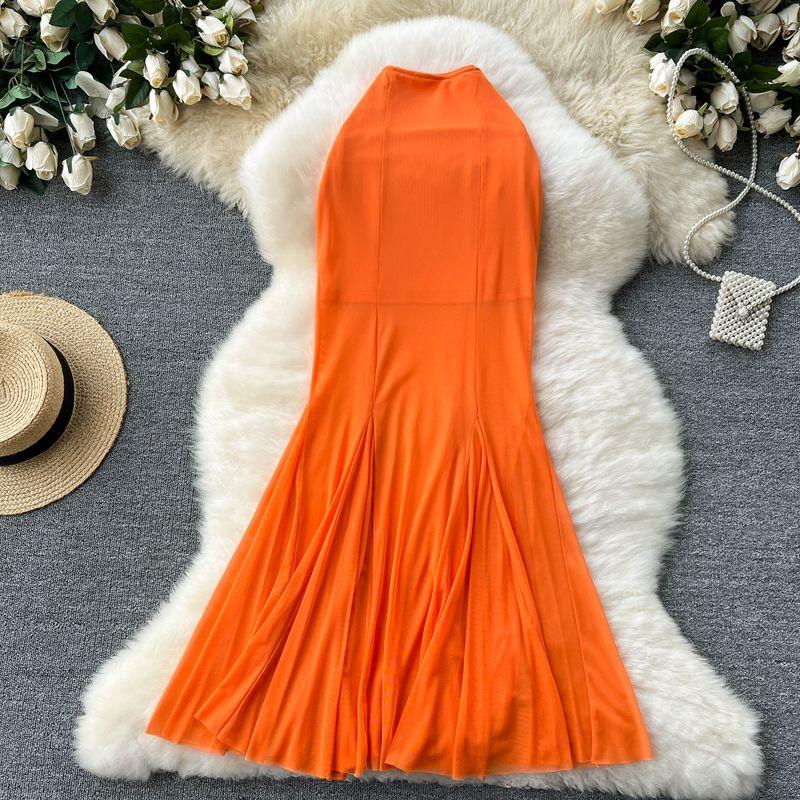 High Cold Adult Lady like Woman Wear Women's Work Clothing All-Match Tutu Stylish Stretch Silm Mesh Patchwork Fishtail Bodycon Dress