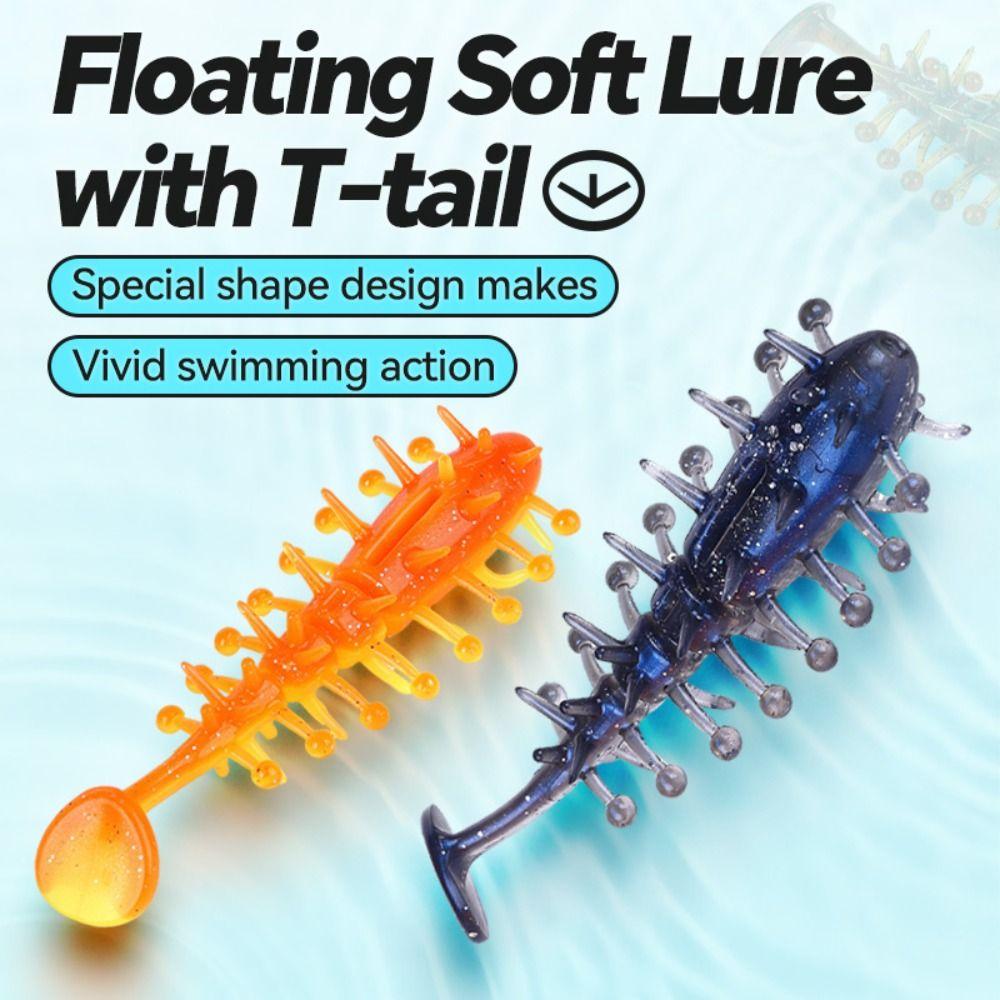 4Pcs/Set Floating TPE Material Lure 6cm 2.3g Soft Fishing Lure Fishing Accessories