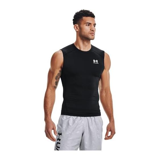 [Under Armor] Training Base Layer UA Heat Gear Armor Compression Sleeveless Shirt Men s