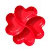 Wedding Happy Clover Four-Grid Fruit Plate Household Living Room Coffee Table Plastic Red Fruit Snacks Dessert Plate