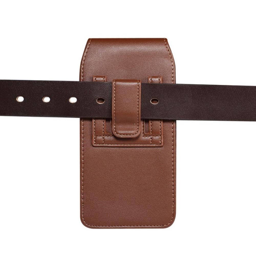 Textured Design Mobile Phone Waist Bag Card Slot Vertical Cover  For Mobile Phones