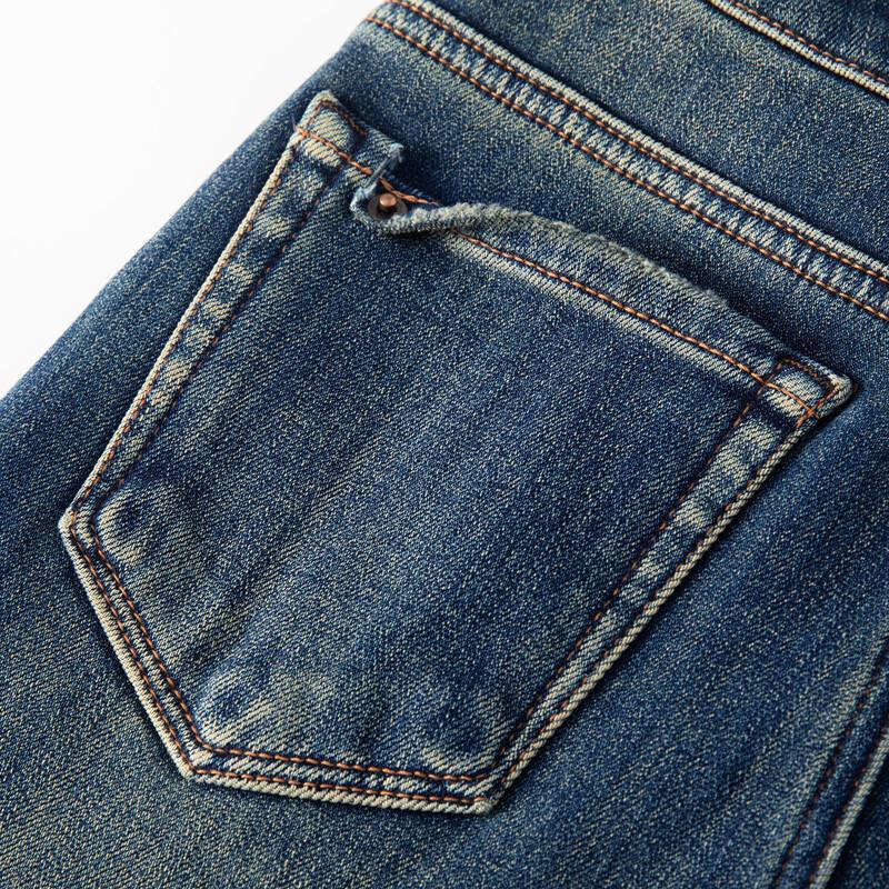 RAIN.CUN Dámské zimní úzké džíny s kartáčovanou fleecovou podšívkou