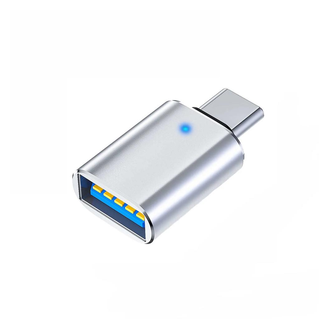 USB 3.0 til Type C Adapter LED OTG til USB C USB-A til Micro USB Type-C Hunnkontakt For HUAWEI Samsung Xiaomi POCO Adaptere