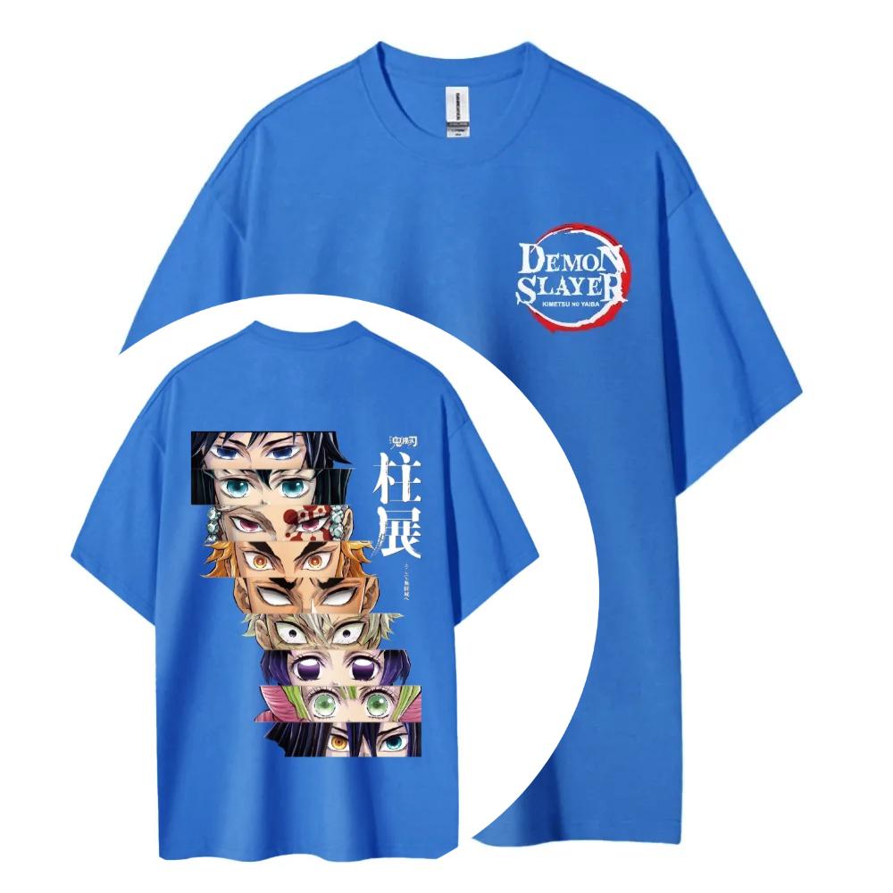 Demon Slayer Cotton Unisex Round Neck Anime TShirt Mens and Womens Summer Fashion High Quality Breathable Street TShirt