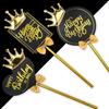 Gold Crown "Happy Birthday" Cake Topper Decoration