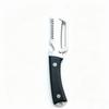 2-in-1 Kitchen Tool: Wooden Handle Scallion Slicer, Shredder, Bottle Opener, Peeler, Fruit & Vegetable Cutter