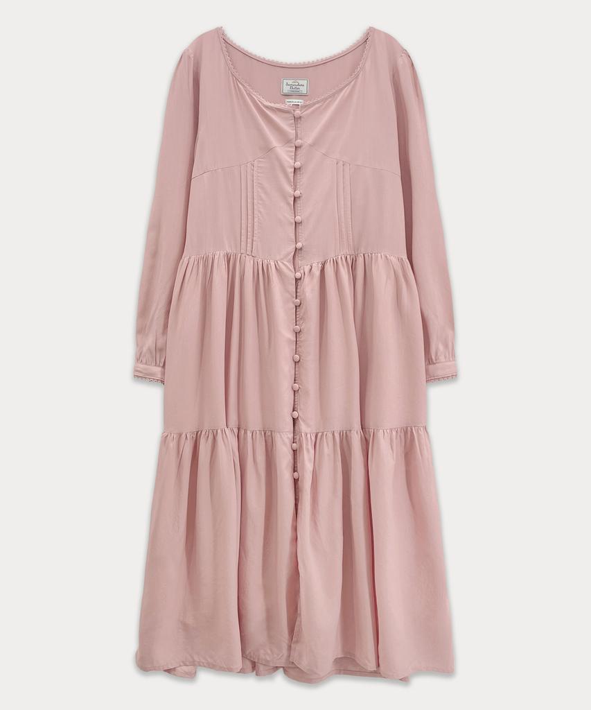 Sseomweeobeoteo Evelyn Lace Long Dress - Pink