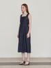 Leusejiem Non-Faded Denim Long Dress - Indigo