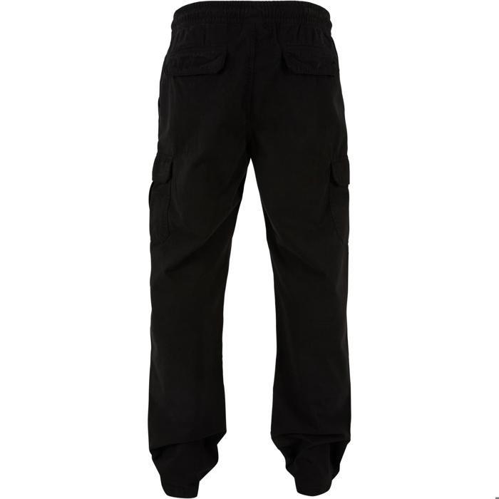 Pantalon Cargo - Urban Classics - Noir - 100% Coton - Ceinture Élastique - Poches Cargo