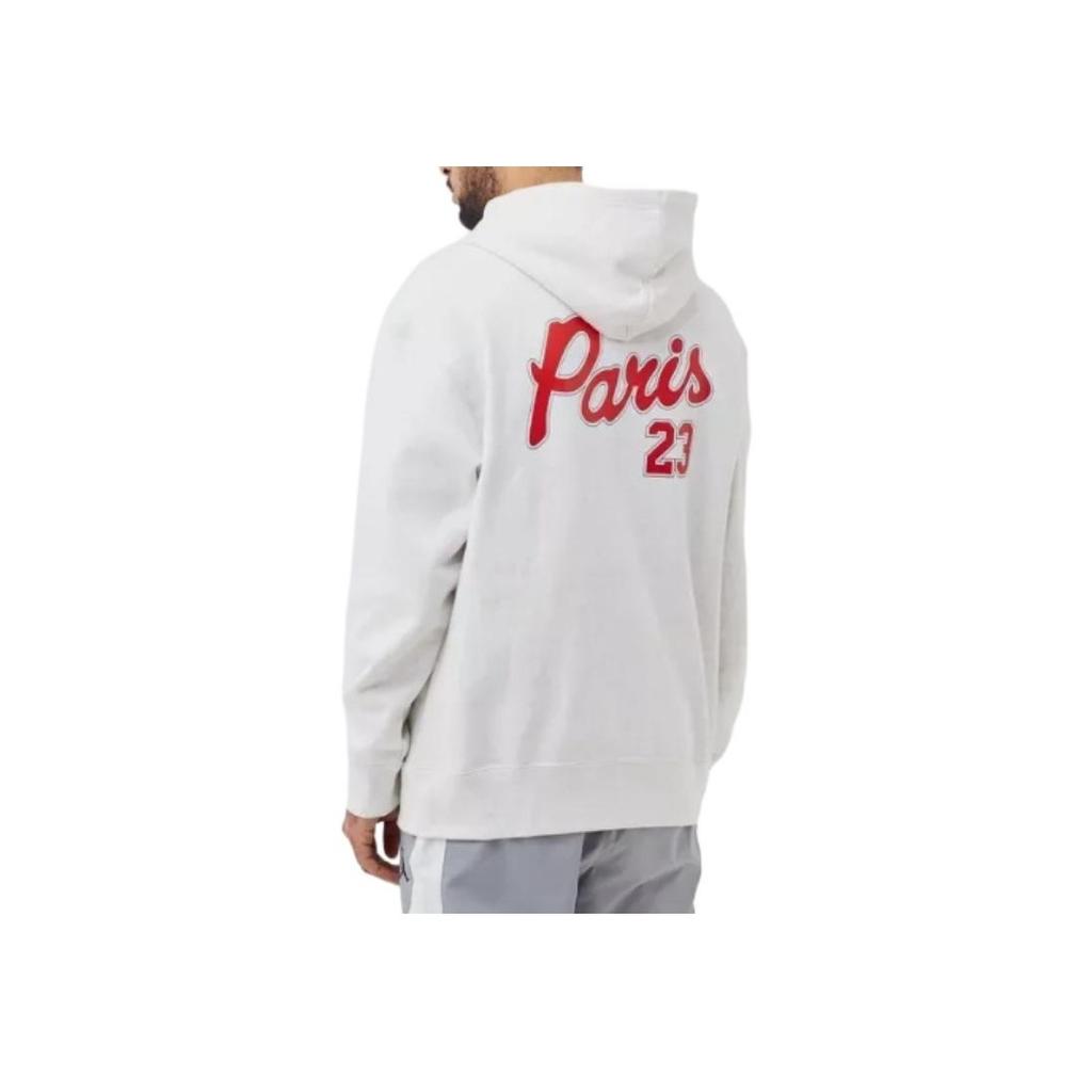 Jordan X Paris Saint-Germain Co-Branded Logo Print Hoodie Men Hoodie White DJ0395-051