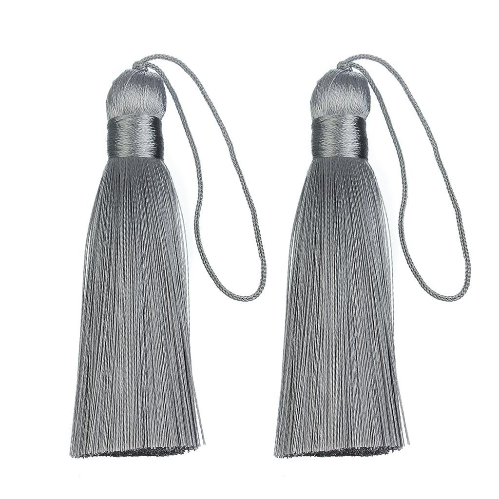 6pcs 82mm Silk Tassel Fringe Hanging Rope Long Line Tassel For Jewelry Making DIY Crafts Clothing Earring Key Chain Decoration