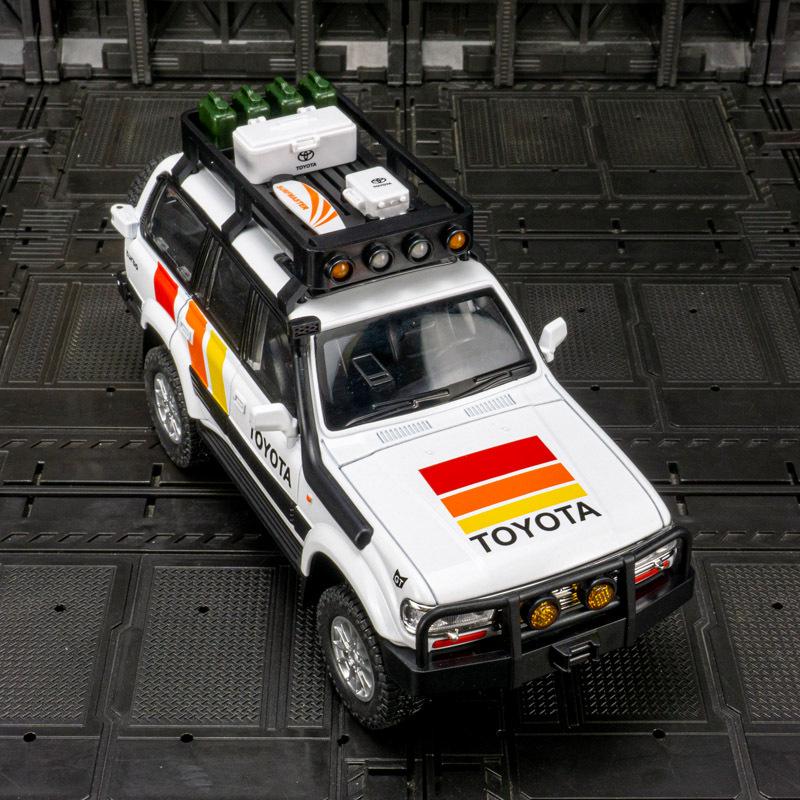 

Zhi C4062 Сплав Toyota Land Cruiser LC80 Модель для бездорожья с рулевым управлением, амортизацией, звуком и светом оранжевый