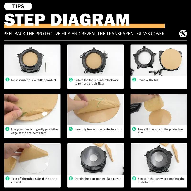 Motorcycle Air Filter Intake Air Cleaner System Kit For Harley Sportster XL Iron 883 1200 Touring Road King Softail Dyna FLHT