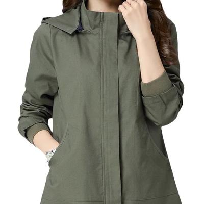 Zippered Cardigan Long-sleeved Windbreaker Versatile Coat Hooded Loose Casual Jacket Top