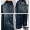 Autumn Teens Children Handsome Straight Leg Jeans for Boys Loose Wide-leg Pants Kids Stylish Trendy Trousers