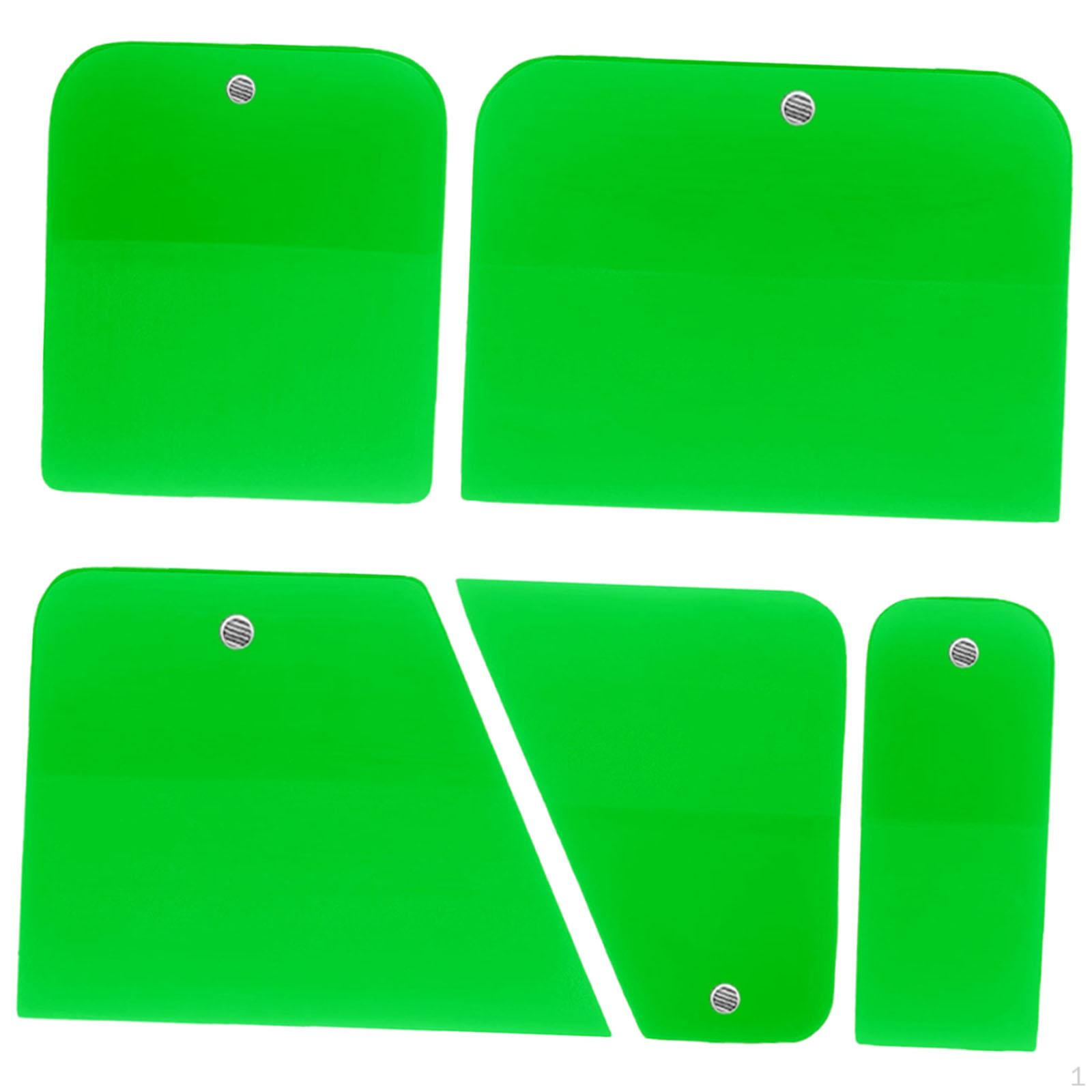 

5 Pieces PPF Squeegees Accessories Easy to Use TPU Coating Scrapers for Cars Paint зелёный