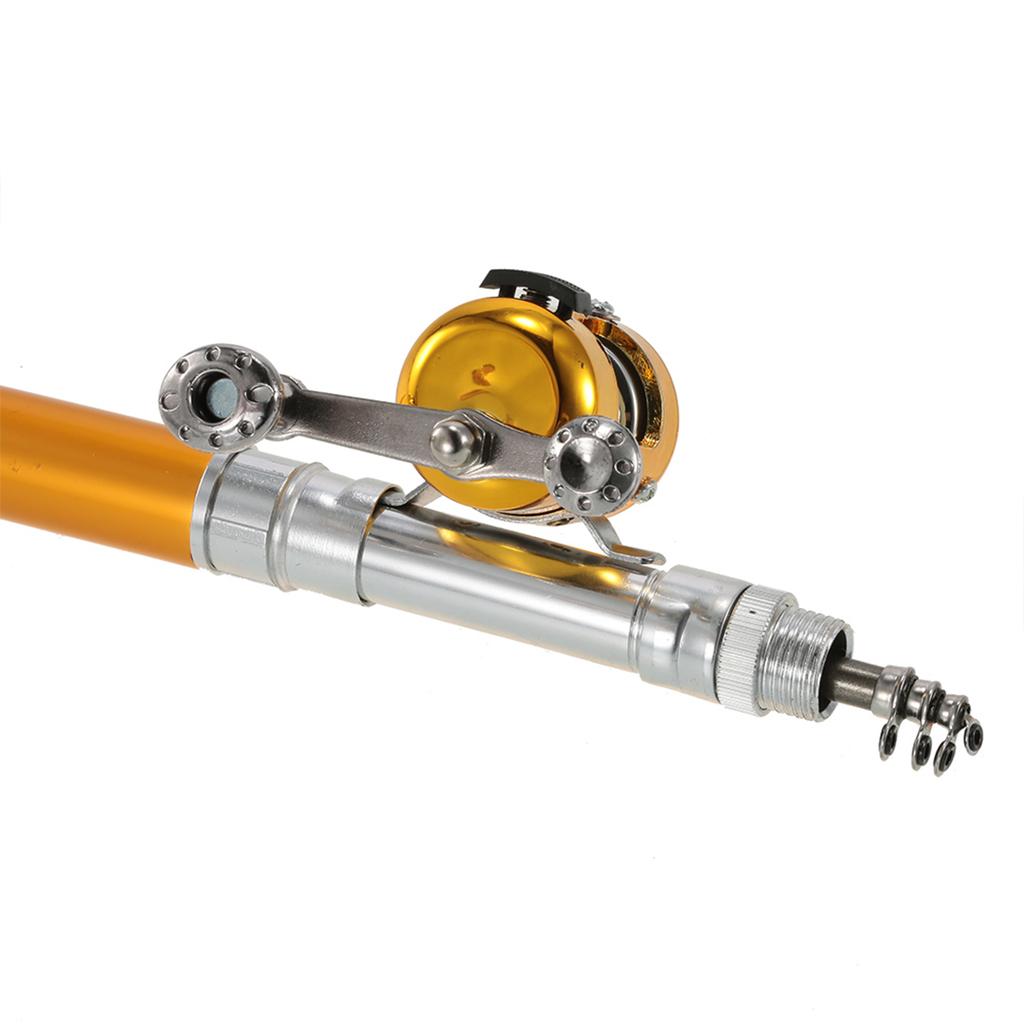 Fishing Rod Reel Combo Kit Set Mini Telescopic Portable Pocket Pen Fishing Rod Pole + Reel Aluminum Alloy Fishing Accessories