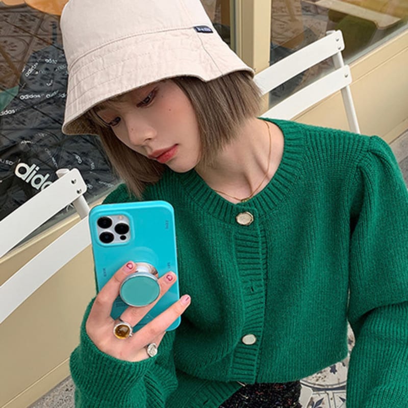 LOOKING4U On the Moment Reversible Check Bucket Hat C3 Ivory