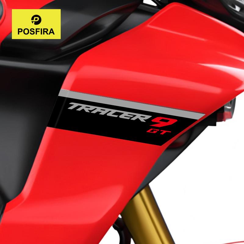 POSFIRA Motorcycle Front Fairing Sticker Vinyl Decals for Yamaha Tracer 9 GT 9GT Tracer9GT 2024 2023 2022 2021 Accessories