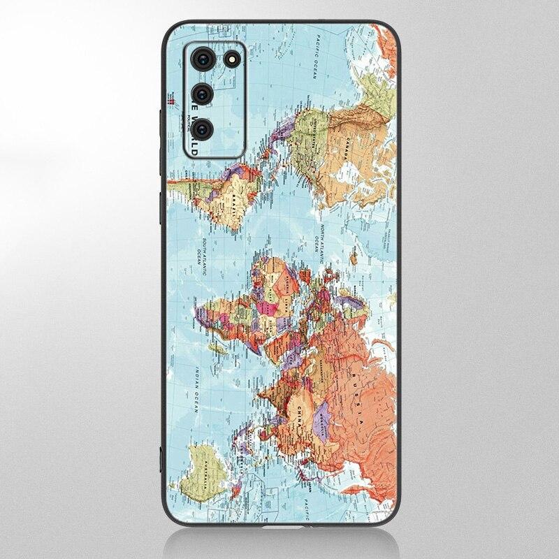 

Забавный чехол для телефона с картой путешествий для Samsung Galaxy A12 A02S A22 A32 A52 A72 A71 A51 A41 A31 A21 A11 A50 A70 A10S A20S черный чехол Samsung A72