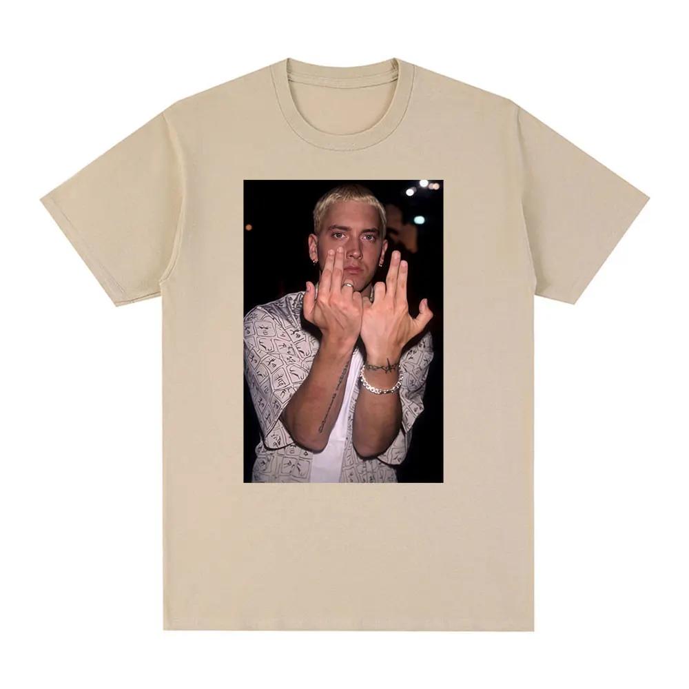 Unisexs Women Hip Hop Fashion Short Sleeve Tshirts Rapper Eminem Gesture Graphic Tshirt Summer Cotton Casual T Shirts Streetwear