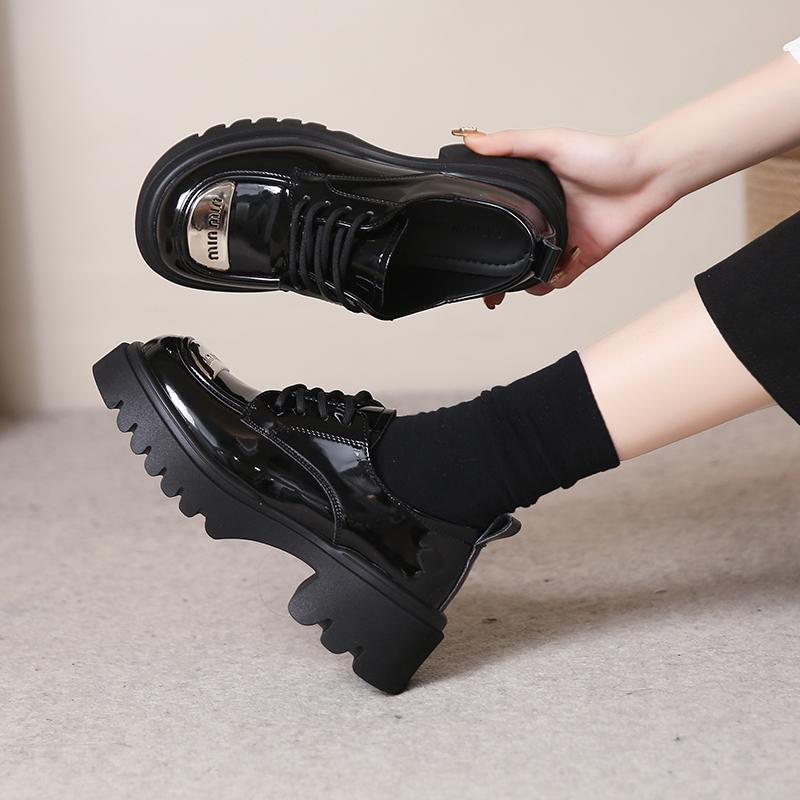 Hot Sale Shoes for Women Mary Janes Women's High Heels Fashion Lace Up Casual Boots Women New Round Toe Platform Heels